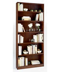 walnut Tall Wide Bookcase