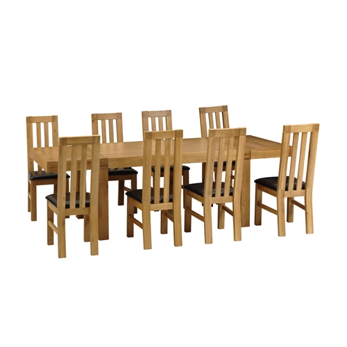 Walton Oak Extending Dining Set with 8 Chairs