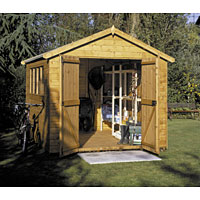 WALTON Shiplap Double Door Apex Shed 8and#39; x 10and39;