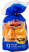 Warburtons White Sliced Sandwich Rolls (12)