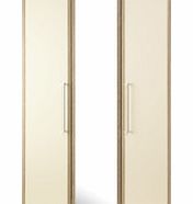 Alpine 3 Door Wardrobe With Mirror - Oak/Cream