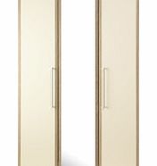 Wardrobe Alpine 3 Door Wardrobe With Mirror - Oak/Cream