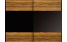Wardrobe Berkeley Black Sliding Wardrobe - Small