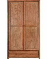 Wardrobe Oklahoma 2 Door Wardrobe with Drawer - Dark Oak