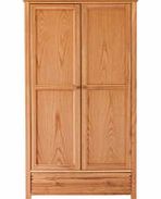 Oklahoma 2 Door Wardrobe with Drawers - Oak
