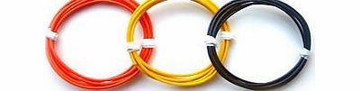 Warhorse Guitars 3M (10 Feet) Of 22Awg Black,Yellow And Orange Guitar Wire Potentiometer Wire