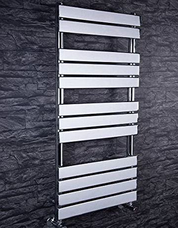 WarmeHaus New Minimalist Bathroom Heated Towel Rail Radiator 1200 x 500 - Chrome