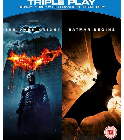 Batman Begins / The Dark Knight - Triple Play (Blu-ray + DVD + UV Copy) [2005] [Region Free]