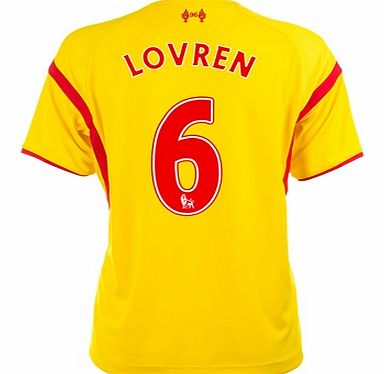 Warrior Liverpool Away Shirt 2014/15 Womens with Lovren