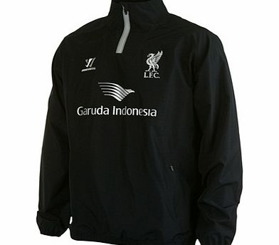 Warrior Liverpool Training Windbreaker 1/2 Zip Top Black