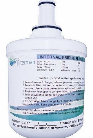 Water Filter Man Ltd Samsung fridge Compatible water filter, can replace DA61-00159A / B, APP100, WF289, RSG5UUMH