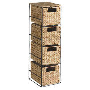Water Hyacinth Set Of 4 Drawers