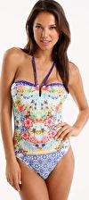 Watercult, 1295[^]242111 Island Kitsch Bandeau One Piece - Fiji Fusion