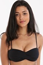 Watercult, 1295[^]270546 Summer Solids Twist Bandeau Top - Black