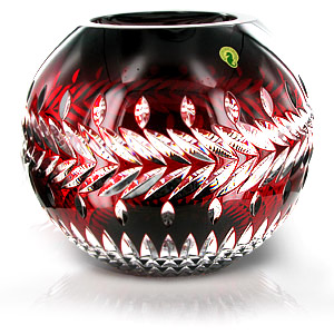 Waterford Crystal Meg 12 Inch Ruby Cased Rose Bowl