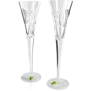 Waterford Crystal Wishes Happy Anniversary Flutes