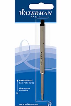 Waterman Ballpoint Pen Refill, Blue, Medium