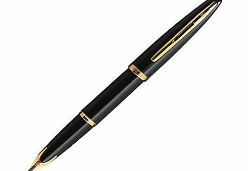 Waterman Carene Fountain Pen, Black/Gold