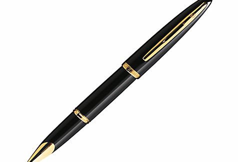 Waterman Carene Rollerball Pen, Black/Gold