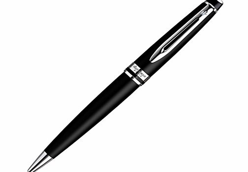 Waterman Expert Ballpoint Pen, Matt Black/Chrome