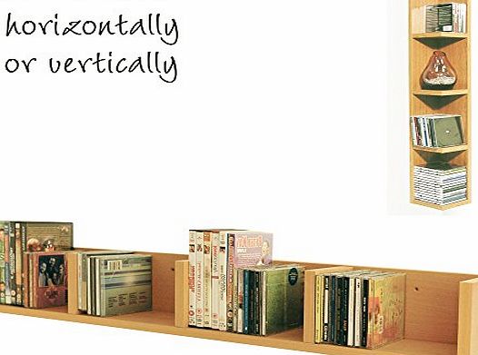 WATSONS VIRGO - CD / DVD / Blu-ray / Video Media Wall Storage Shelf - Beech