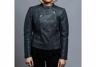 WAY Leather Caroline grey lambs leather jacket