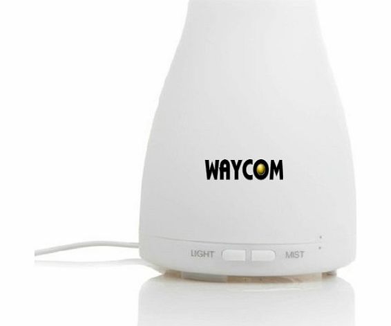 WAYCOM Silent Spa Vapor Mist Aroma Diffuser Cool Mist Humidifier - Essential Oil Diffuser Energy Saving Quiet Electric Ultrasonic Technology - Best Fragrance Scented Oil Aromatherapy Diffuser with 7