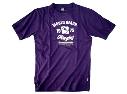 1975 Championship World Beach Rugby T-Shirt Purple