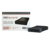WD Elements External Hard Drive - 500 GB in black