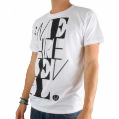 We Are Level Mens We Are Level Avant Bodoni Tee White