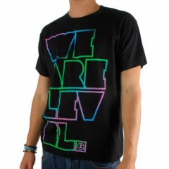 We Are Level Mens We Are Level Rgb Tee Black