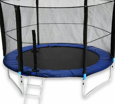 Trampoline with Safety Enclosure Net Ladder and Rain Cover - Black, 6 Ft