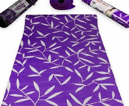 We R Sports Yoga Exercise Fitness Gym Workout Mat With Pattern Physio Pilates Non Slip 6mm (Purple)