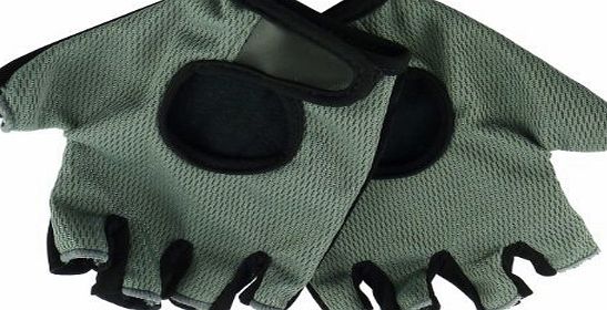 We Search You Save Brand New - Bike / Bicycle / Cycling GREY GLOVES - Half Finger - Double Padded - Light Weight amp; Breathable - Lycra Cotton Material with Velcro Strap - ONE SIZE FITS ALL - On Sale