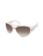 Web Class - Top Metal Bar Plastic Oval Sunglasses
