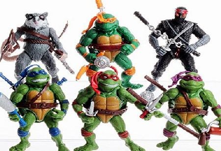 Web solutions 6PCS Lot 5`` Teenage Mutant Ninja Turtles Anime Movie Action Figures Toy Set (Without original box)