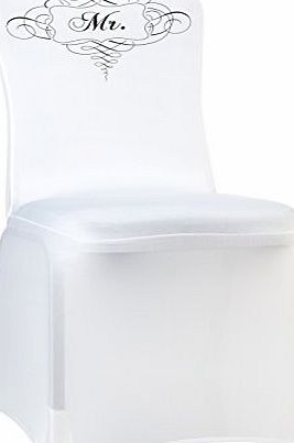 Wedding/Favours Mr. Chair Cover White. General Giftware, Wedding Favours - Great Giftware