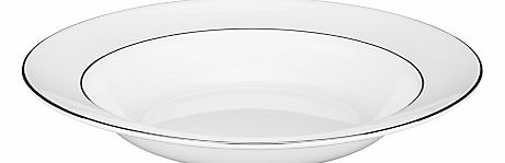 Wedgwood Signet Platinum Soup Plate, White,