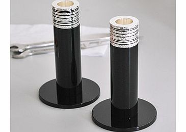 Wedgwood Vera Wang Noir 6inch Pair of Candlesticks