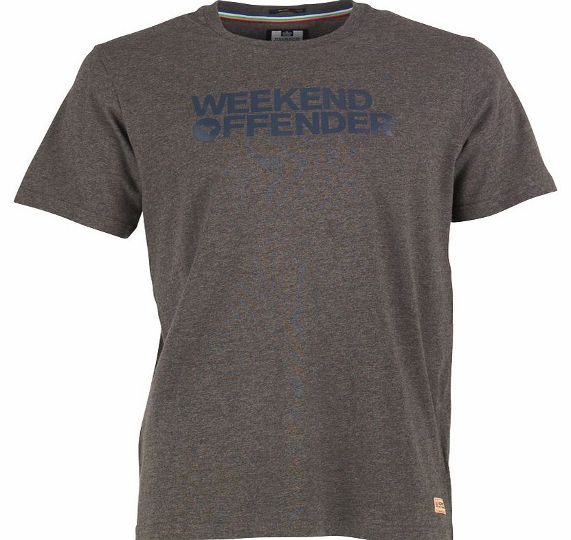 Weekend Offender Mens Vela Logo T-Shirt Dark Grey