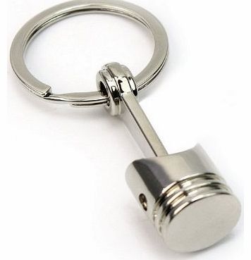 Weekend_PS Creative Engine Keychain Piston Keyring Silvery Metal Keyfob Men Car Part Collect