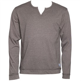 Mens Long Sleeve T-Shirt Taupe Grey