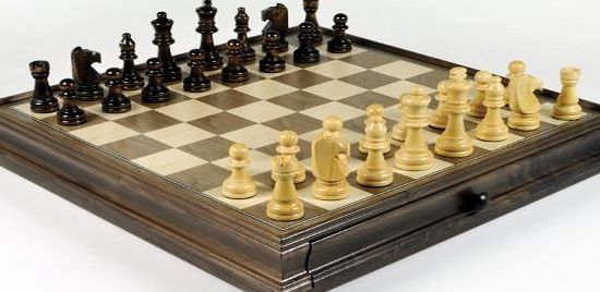 Wekam Deluxe Wooden Chess Set and Checkers Weighted and Balanced by Wekam