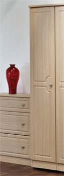 Welcome Furniture Amelie 1 Door Wardrobe in Light Oak