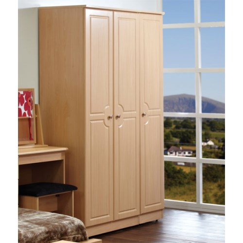 Welcome Furniture Amelie 3 Door Wardrobe in Beech