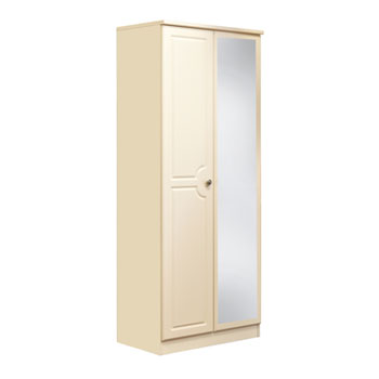 Amelie Cream 2 Door Mirrored Wardrobe