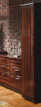 Welcome Furniture Emmeline High Gloss 1 Door Tall Wardrobe in Ebony