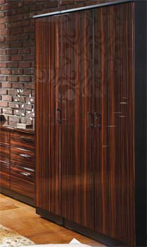 Welcome Furniture Emmeline High Gloss 3 Door Tall Wardrobe in