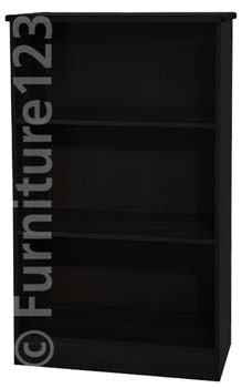 Welcome Furniture Hatherley 3 Shelf Bookcase in Black