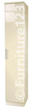 Welcome Furniture Hatherley High Gloss 1 Door Wardrobe in Cream